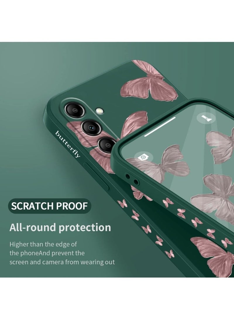 Fekra Red Butterfly Soft TPU Case For Samsung Galaxy A56 5G Shockproof Silicone Cover (Green, Samsung Galaxy A56 5G) - Image 2